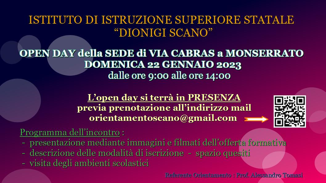Slide open day IIS D Scano 15 01 23